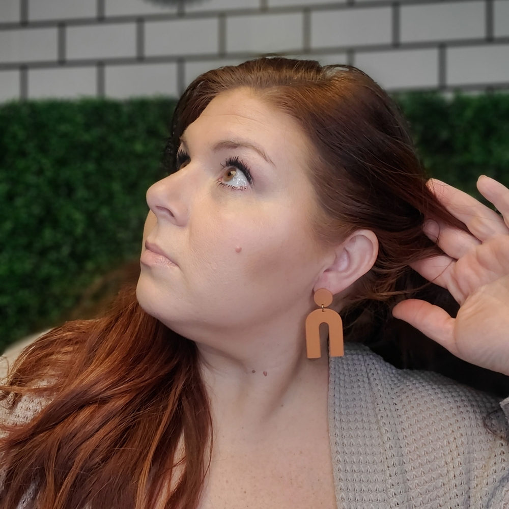 Brand New Terracotta Mod Arch Earring